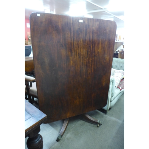 198 - A George IV mahogany rectangular tilt-top centre table