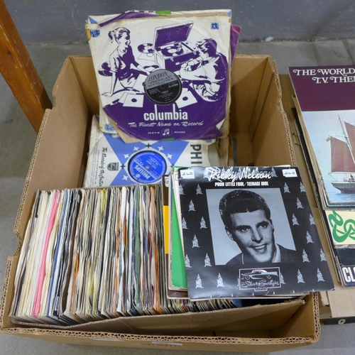 1007 - Four boxes of LP records, 78's and 1960's - 1980's 7