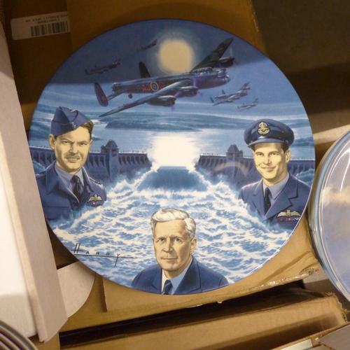 1024 - Coalport and Bradford Exchange RAF and aircraft themed collectors plates **PLEASE NOTE THIS LOT IS N... 