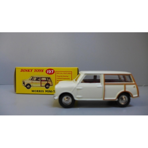 684 - Five Atlas Editions Dinky Toys Fiat 600D and five Morris Mini Traveller, all boxed