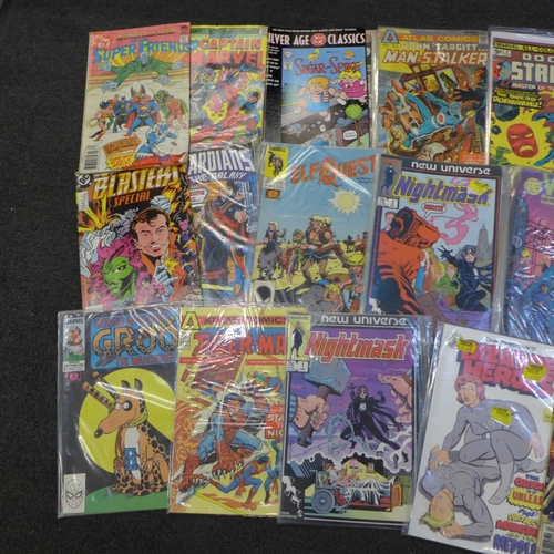 686 - A collection of 25 comics including Marvel, Atlas, DC, etc.