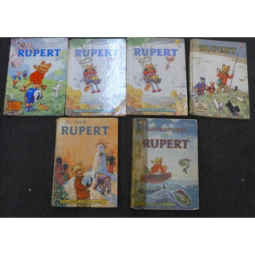 698 - 1950's Rupert annuals, 1950-1958