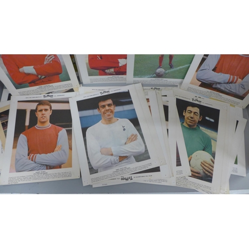 704 - Thirty-two large Typhoo football cards, individual players and teams