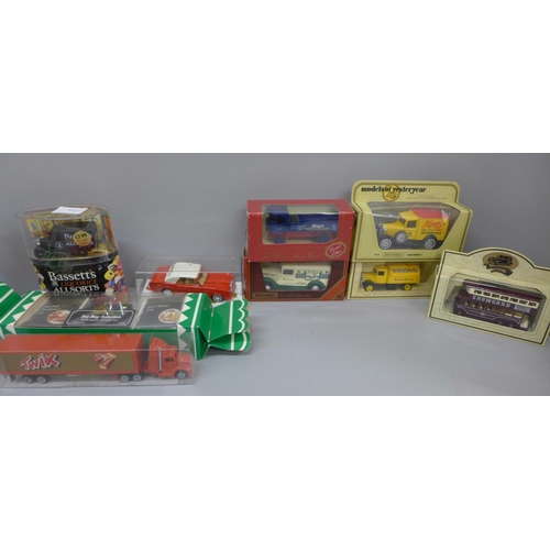 749 - Nine die-cast model vehicles, boxed