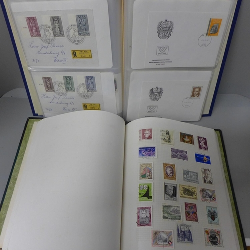 793A - Stamps: an album of Austria stamps and an album of first day covers