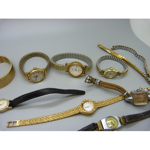 834 - Assorted lady's watches, some a/f