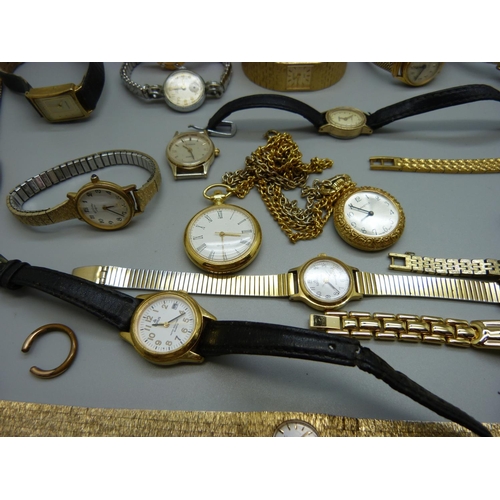 834 - Assorted lady's watches, some a/f