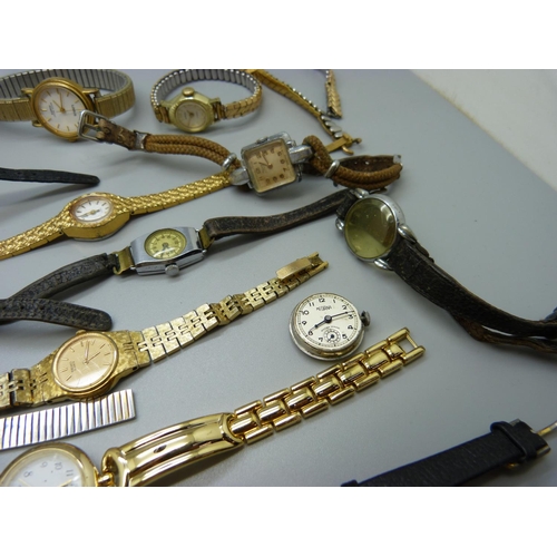 834 - Assorted lady's watches, some a/f