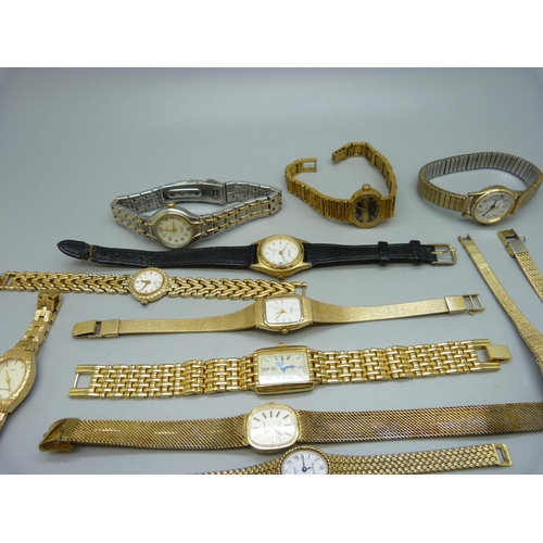 851 - A collection of lady's wristwatches