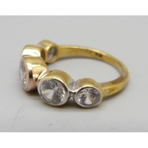 912 - A silver gilt, Ratanakiri zircon ring, with certificate, M