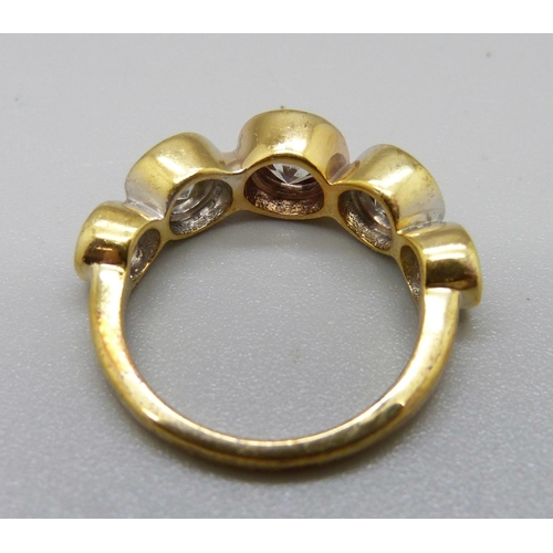 912 - A silver gilt, Ratanakiri zircon ring, with certificate, M