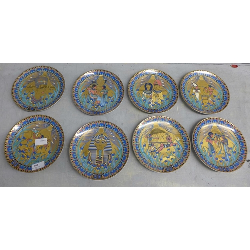 993 - Royal Worcester Legends of The Nile plates (8)