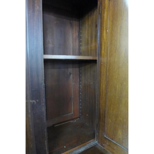 127a - A Victorian mahogany four door school copboard