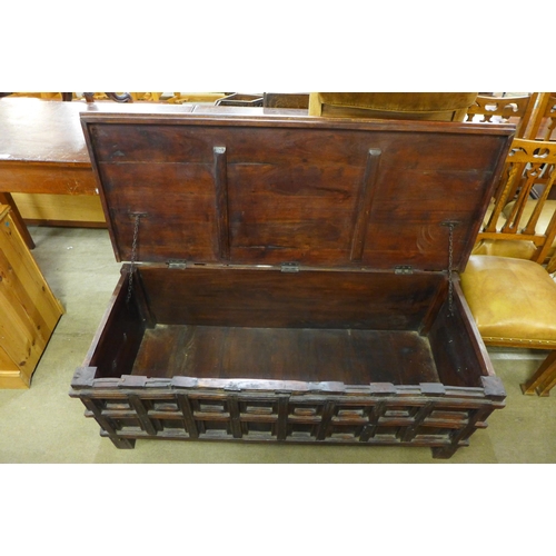 203 - An Indian hardwood coffer