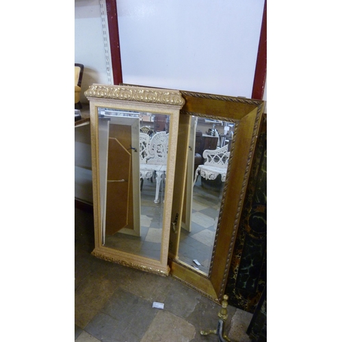 295a - Three gilt framed mirrors and another