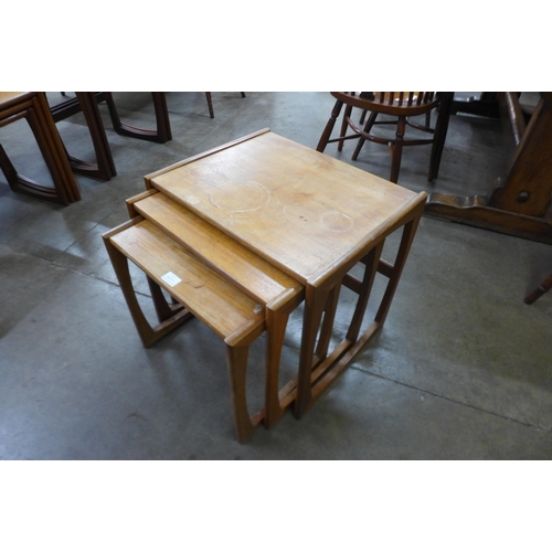 88g - A G-Plan Quadrille teak nest of tables