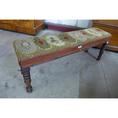 96 - A Victorian faux rosewood stool