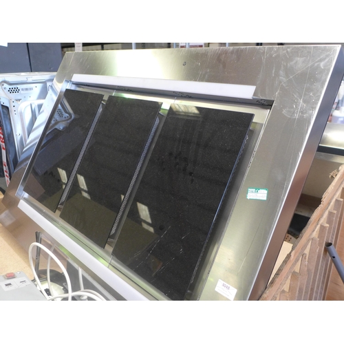 3096 - AEG Black Glass & Stainless Steel Island Hood, (H747xW1000xD700) Original RRP £1659 + vat, AEG Islan... 