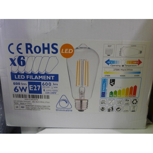 3115 - Fifty-four E27 LED filament bulbs