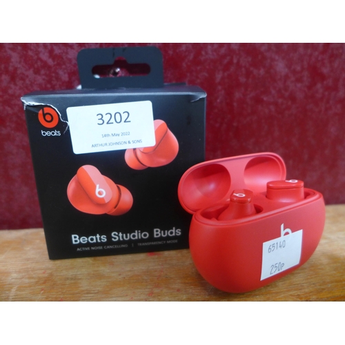 3202 - Beats Studio Buds - Red - Mj503Zm/A    (250A -176)  * This lot is subject to vat