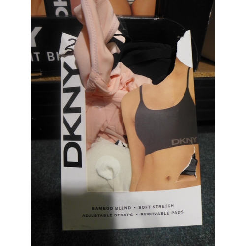 3240 - 10 Boxes of DKNY XL sized Rib-Knit Bra's & Pant's * this lot is subject to VAT