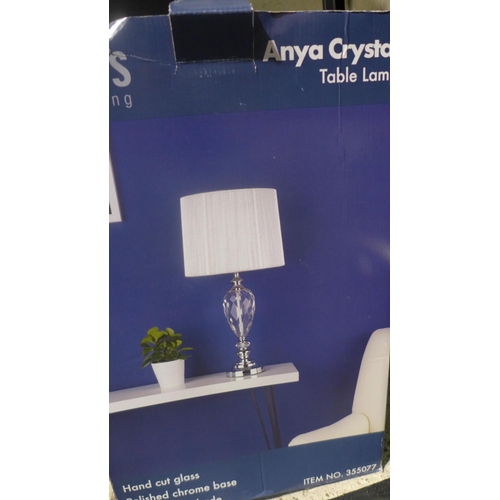 3242 - Anya Crystal Table Lamp Lumis Lighting    (250 - 231)  * This Lot Is Subject To Vat