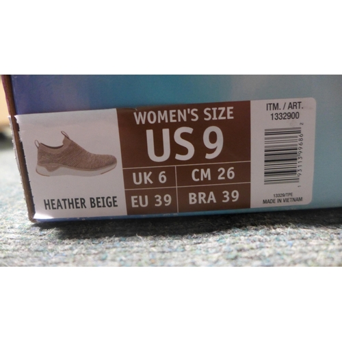 3293 - 2 Pairs of Ladies air cooled memory foam Skechers, 1 Fawn, 1 Blue - both UK size: 6 * this lot is su... 