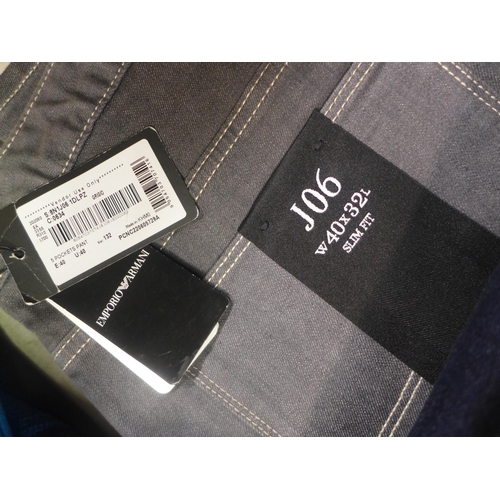 3325 - Three Pairs of men's designer jeans, brands including: Replay & Emporio Armani, various sizes * this... 