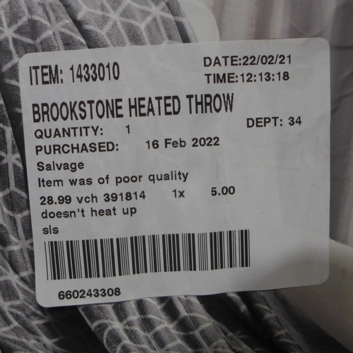 3362 - Brookstone Heated Throw  50 X 60