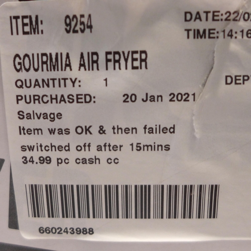 3376 - Gourmia Air Fryer          (251-77)  * This lot is subject to vat