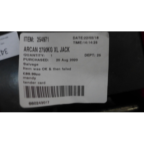 3473 - Arcan 2750Kg Xl Jack     , Original RRP £132.99 +  vat  (251-43)  * This lot is subject to vat