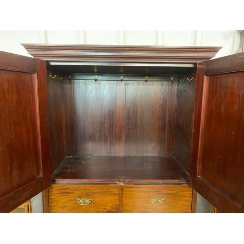 116 - A Victorian mahogany bachelors wardrobe