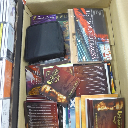 2117 - 5 Boxes, approx 600 classical rock CD's etc.