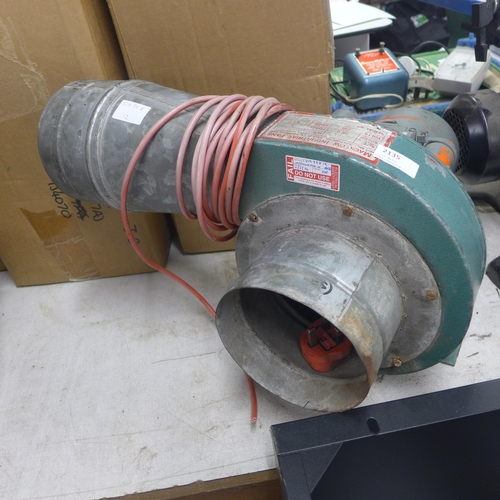 2135 - 240V electric air blower - failed electrical safety test due to insulation resistance - sold as scra... 