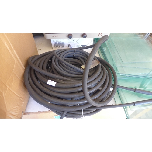 2184 - 4 power wash hoses, various makes, sizes