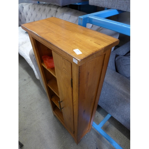 1809 - A hardwood tall CD and shelving unit