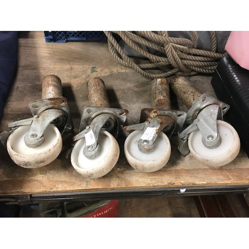 2161 - 4 Heavy duty scaffold castors/wheels