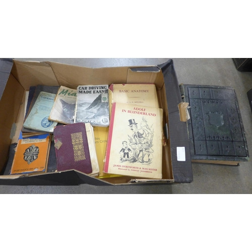 1134 - A box of 20th Century books including a large Bible and Adolf in Blunderland**PLEASE NOTE THIS LOT I... 