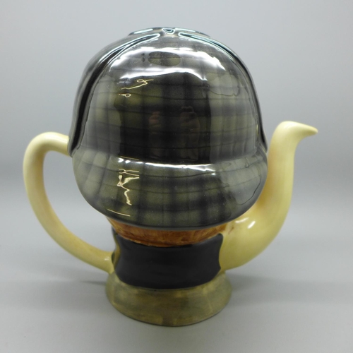 673 - A Sherlock Holmes teapot by Tony Wood, Staffordshire