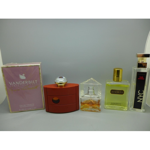 684 - A collection of perfumes including Vanderbilt and Opium