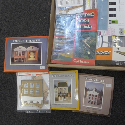 733 - Sixteen model rail catalogues and maintenance instruction leaflet, model rail 00 buildings kits and ... 