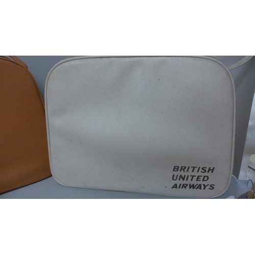 736 - Two 1960's travel bags, British United Airways and British United Air Ferries