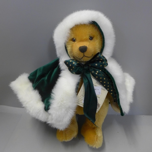 747 - A jointed German mohair bear, Winter Wonderland limited edition made by Hermann Spielwaren