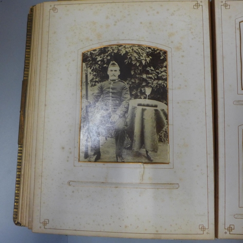 755 - An album of cabinet cards and carte de visite's, partially complete