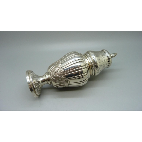 834 - A French silver caster, 234g, 18cm