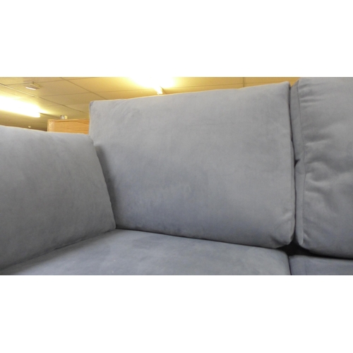 1326 - A graphite velvet two seater sofa