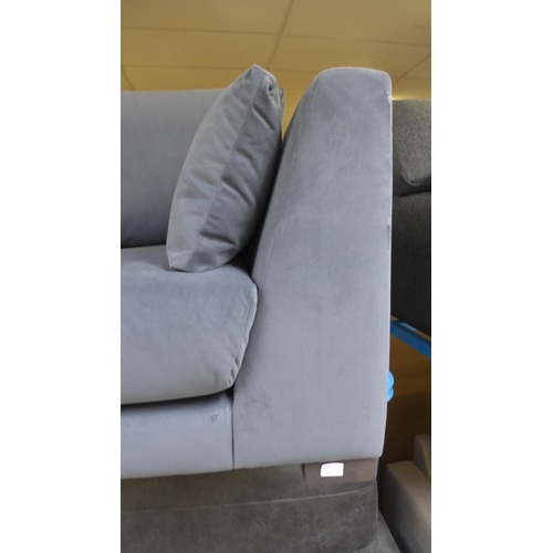 1326 - A graphite velvet two seater sofa