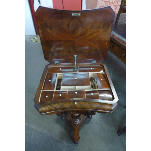 120 - A George IV mahogany lady's sewing table