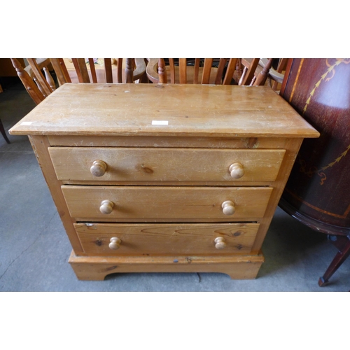 153 - A small pine chest of drawers