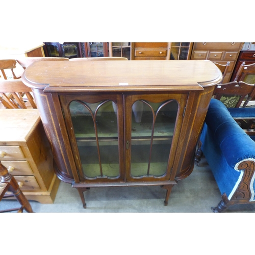 154 - An Edward VII inlaid mahogany side cabinet